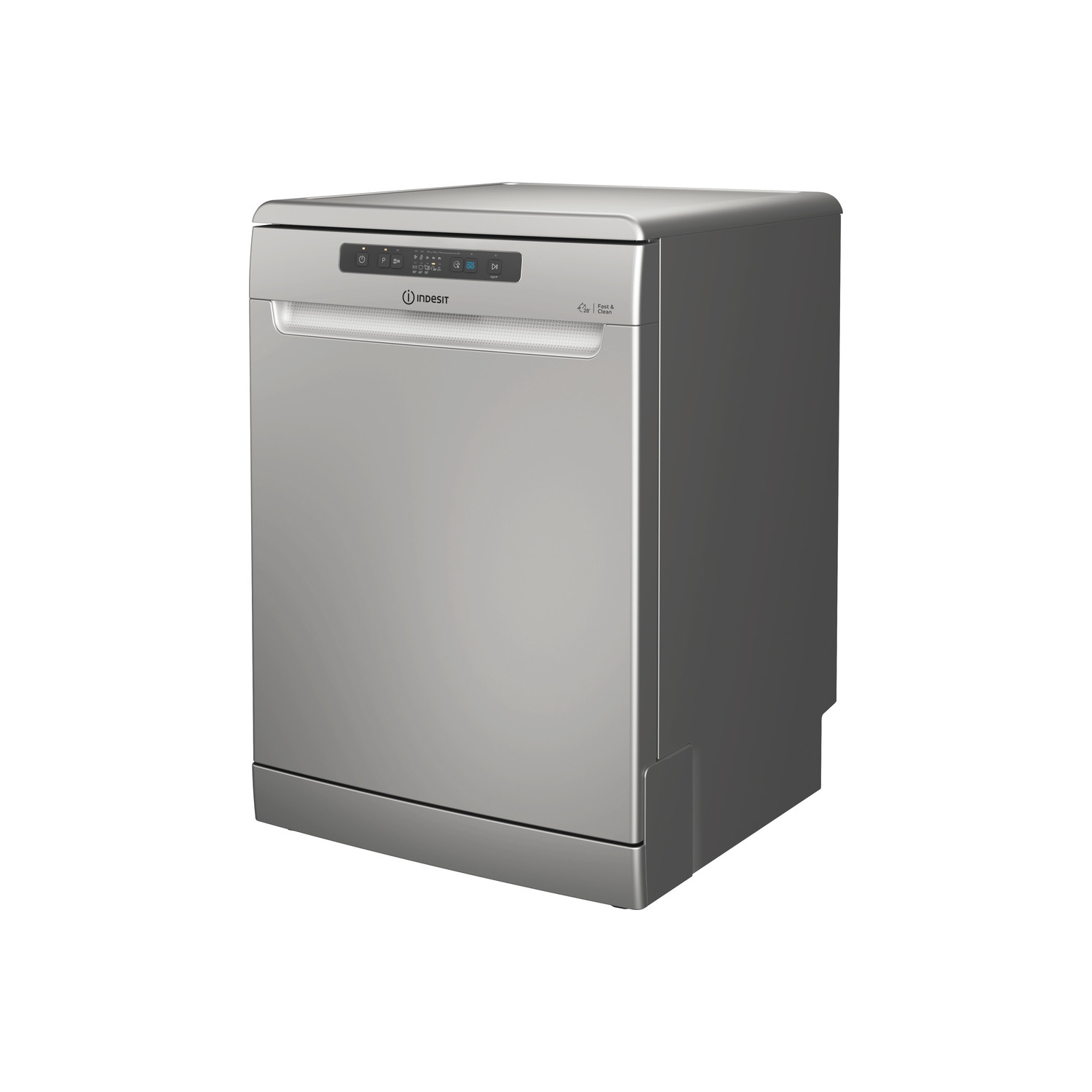Indesit DFC2B16SUK Full Size Dishwasher - Silver - 13 Place Settings - 0