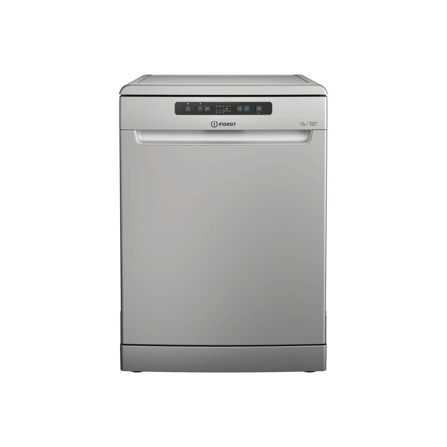 Indesit DFC2B16SUK Full Size Dishwasher - Silver - 13 Place Settings - 1