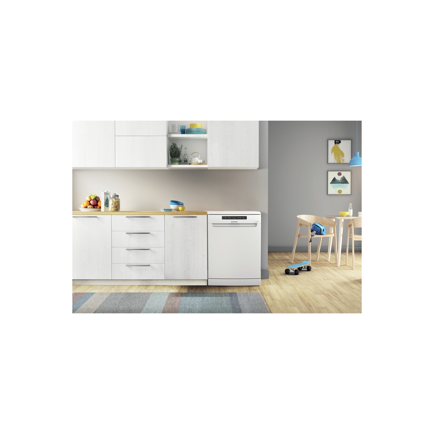 Indesit DFC2B16UK Full Size Dishwasher - White - 13 Place Settings - 8