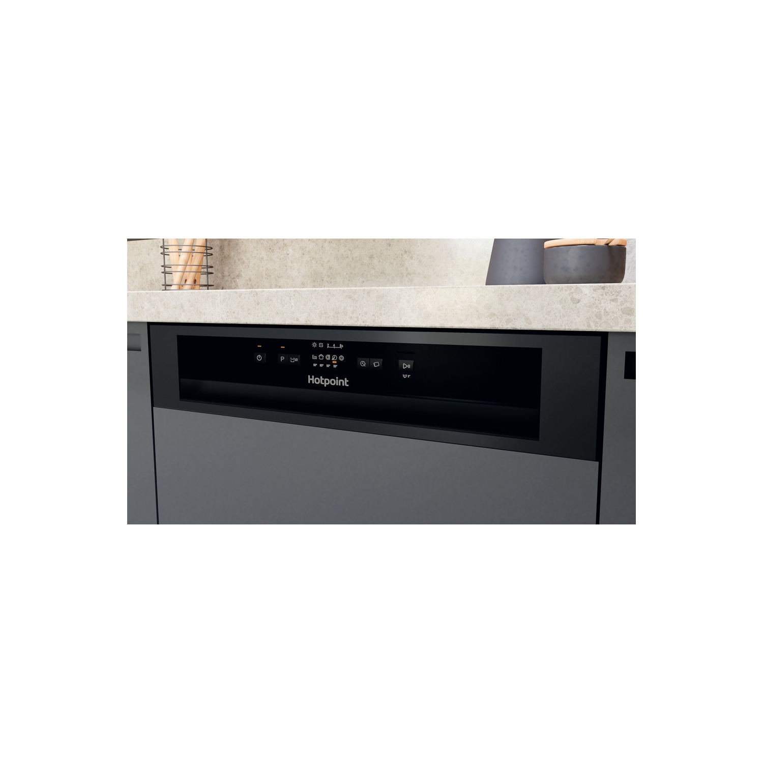 Hotpoint HBC2B19UKN Semi-Integrated Full Size Dishwasher - 13 Place Settings - 1
