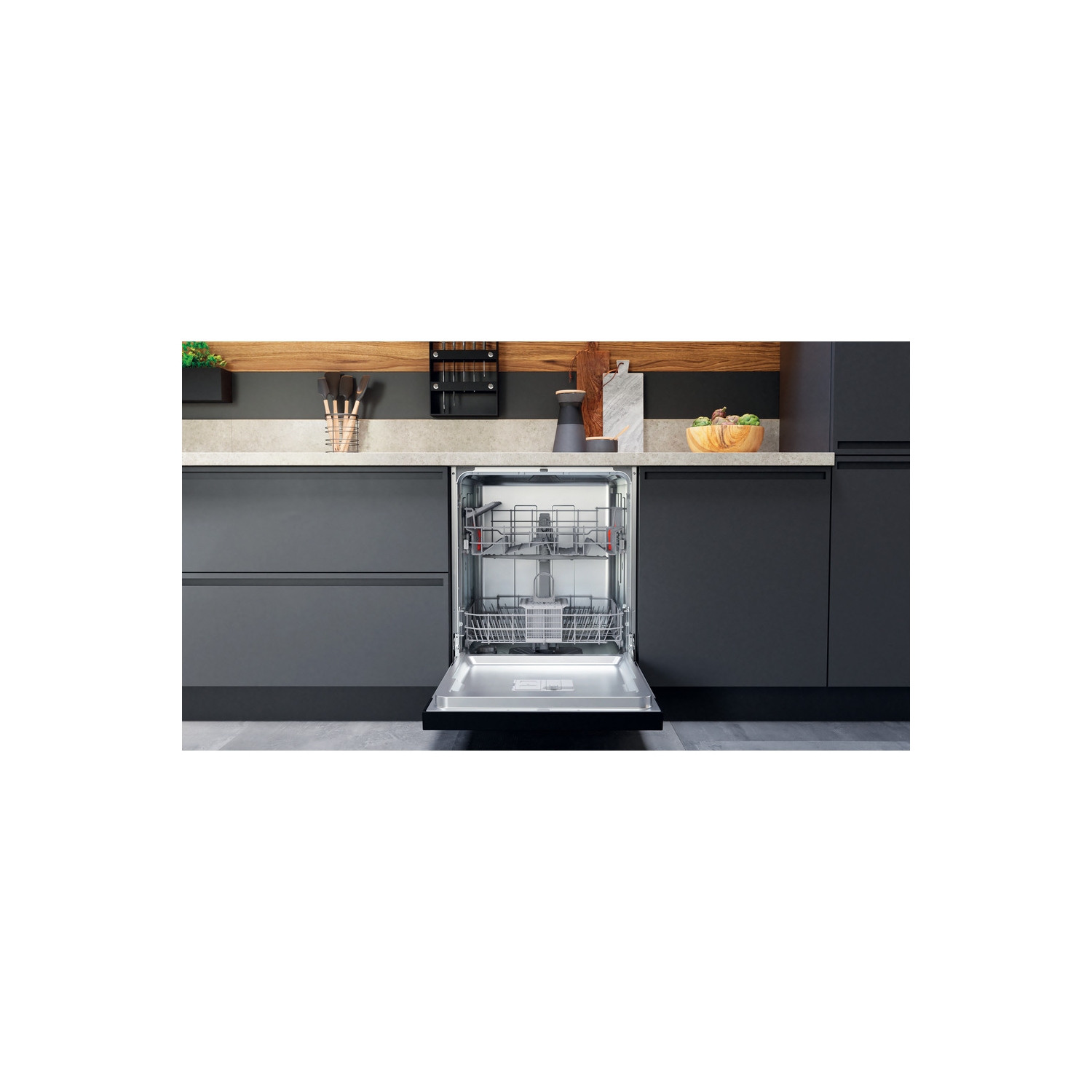 Hotpoint HBC2B19UKN Semi-Integrated Full Size Dishwasher - 13 Place Settings - 2