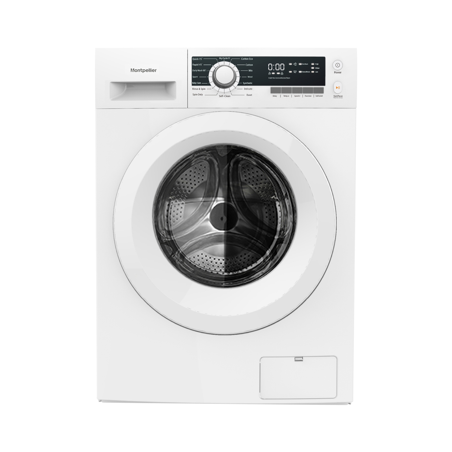 Montpellier 7kg 1400 Spin Washing Machine - White - 0